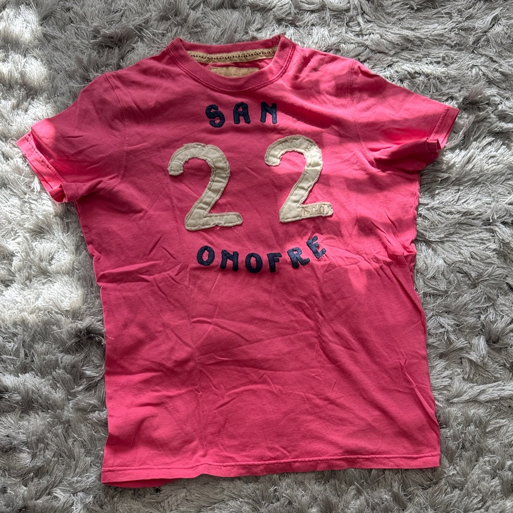 Hollister Pink Kids Tee with San Onofre 22 Design